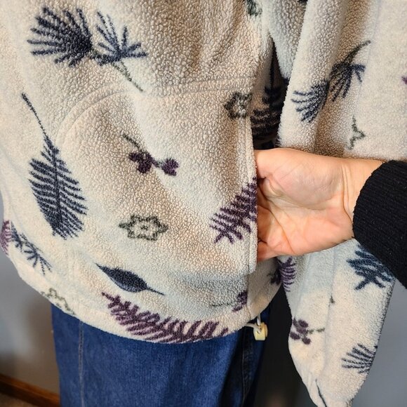 Vtg Northern Reflections Fleece Jacket Nature Cabin Logo Womens Sz Small 90s - Picture 5 of 10